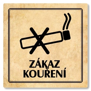 Zákaz kouření, 100x100mm, pergamen, Utah